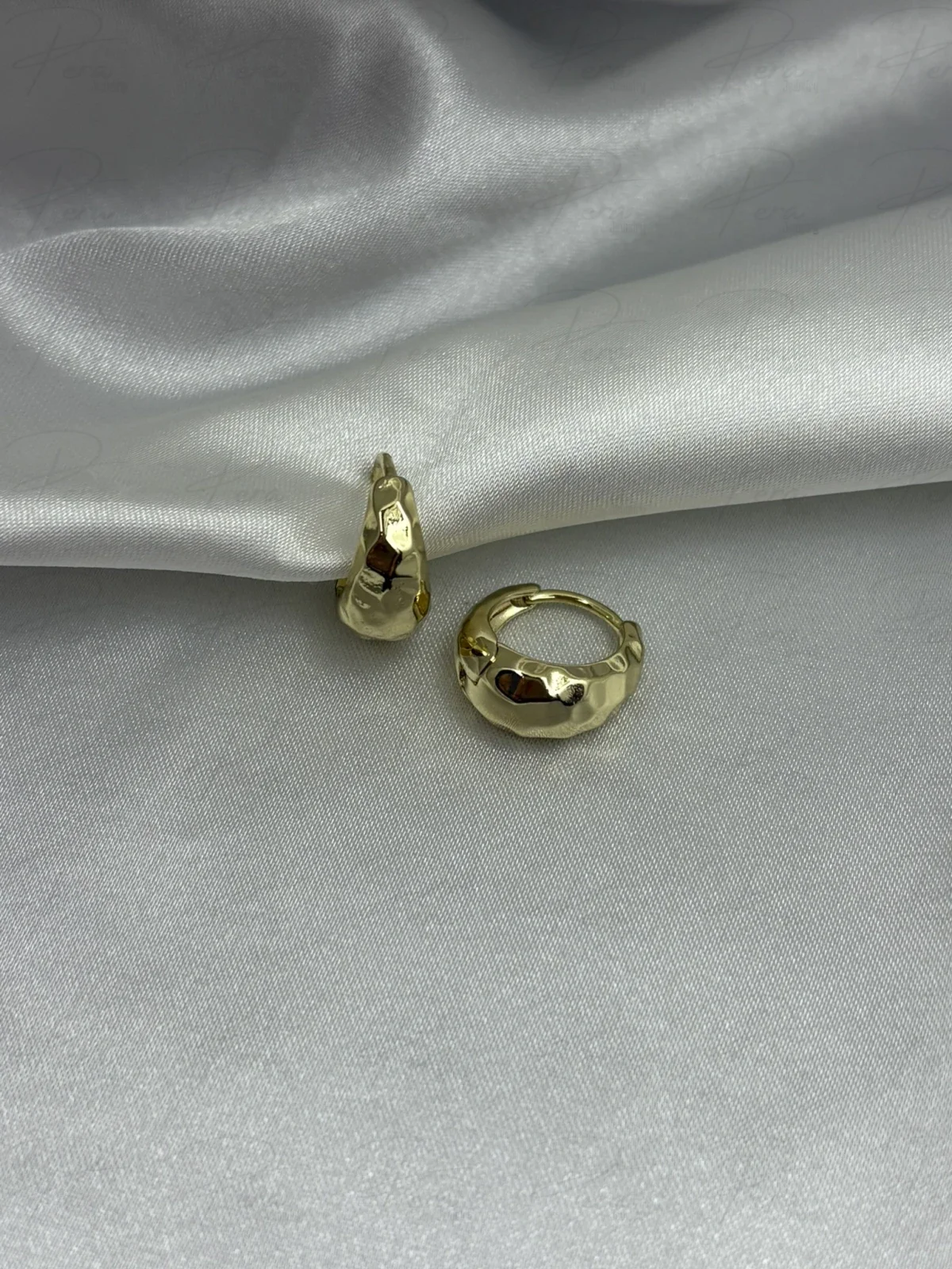 14k Desenli Bag Küpe